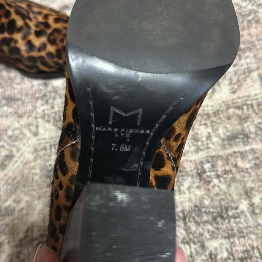 EUC Marc Fisher Leopard Ankle Boots - Picture 6 of 6